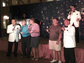 Copacabana Night at Masthope.  Memories joined by Tony and friends singing Runaround Sue.
