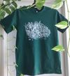 'Flowers from Home' T-Shirt - Forest Green