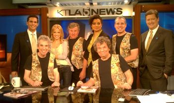 The Tokens with the KTLA 5 News team.

