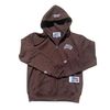 Hood Space Zip Up Hoodie Brown