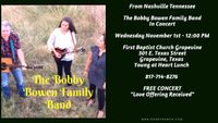 Bobby Bowen Family Concert In Grapevine, Texas