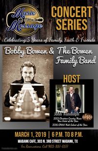Bobby Bowen Family Band Concert In Mabank Texas
