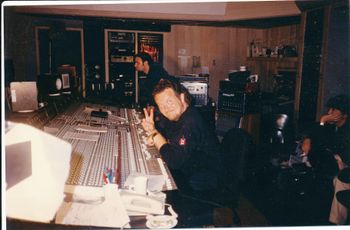 Morry at the board, producing Christina Aguilera
