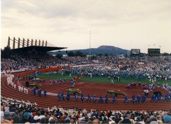 The athletes procession at U-Vic
