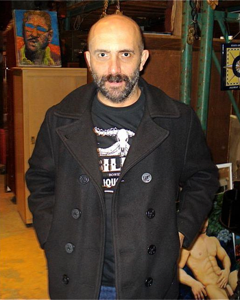 Gaspar Noe The Enfant Terrible of French Cinema wearing a Billy's T-Shirt
