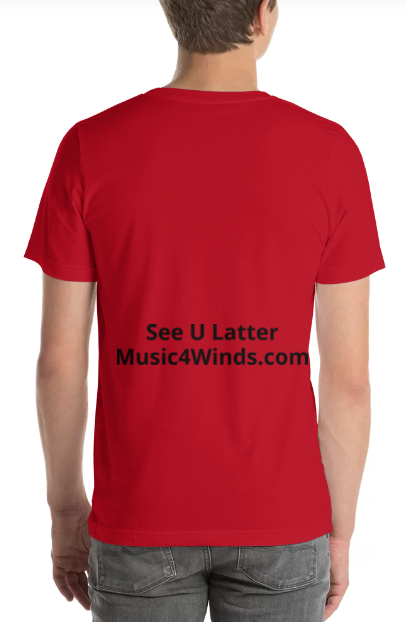 The Back of both shirt design    Music4Winds GUY