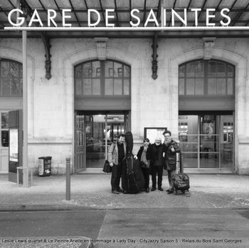 Nicola Sabato, Leslie Lewis, Gerard Hagen & Mourad Benhammou, returning to Paris from Saintes, FR.
