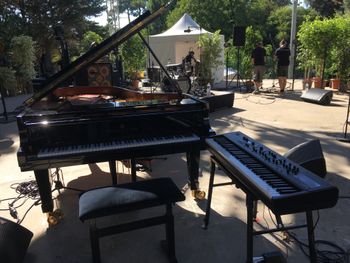 Piano, Keyboard set up La Baule Jazz Festival.

