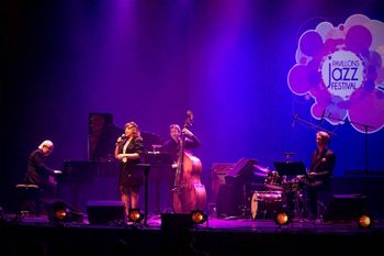 Gerard and Leslie with a quartet at the Pavilions Jazz Festival, Les Pavilions sous Bois, FR.
