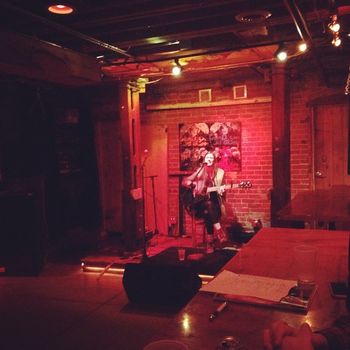 Singing my song Orion at Open Mic Night at Meadowlark
