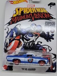 Hot Wheels Spiderman Maximum Venom Venomized Captain America '71 El Camino Car