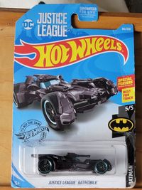 2018 Mattel Hot Wheels Batman 5/5 Batman JUSTICE LEAGUE BATMOBILE #66/250