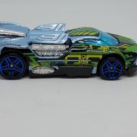 2000 Hot Wheels Maelstrom Blue/ Silver / Green Diecast Racing Car