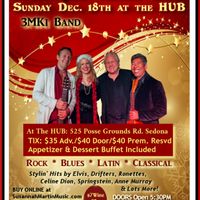 SOLD OUT! - TICKET (PREMIUM RESERVED) :  Sun.12/18/22 3MKi "Rockin' Jolly Holiday Show!"  at The Hub. DOORS OPEN/BUFFET 5:30PM,  SHOW RECEIPT  for Admission