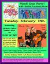 EVENT TICKET (Prem. Reserved) - BUFFET & SHOW : Tues. 2/18/20 "Mardi Gras Party" at the Sedona Hub, DOORS OPEN 5PM, Music 7:00-8:30PM, PLEASE SHOW RECEIPT AT DOOR