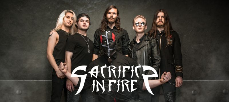Current line-up of german Pfaffenhofen-based Metal band Sacrifice in Fire: Dom, Chris "Laal", Thomas, Chris "Bash", Markus "Power", Jo