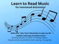 4-week class: Learn to Read Music for Hammered Dulcimists