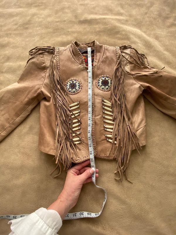 Beaded hotsell leather jacket