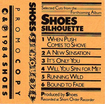John's cover design for a promo cassette used to promote the band's Silhouette album to labels, prior to the album's completion.
