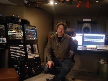 John Richardson in the studio control room 1/02/2011.
