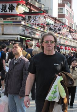 Jeff gets some shopping done in the streets of Tokyo.
