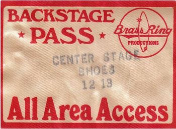Stage pass for 12/13/1979, the last show on the 1979 tour in Detroit.
