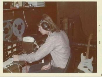 Jeff tweaks the 4-channel TEAC 3340S at La Cabane in 1975.
