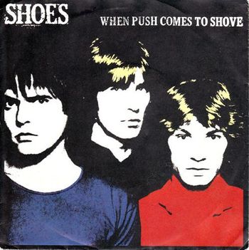 Picture sleeve, designed by John for the German single, "When Push Comes To Shove" from 1985 on Instant/RCA Records.

