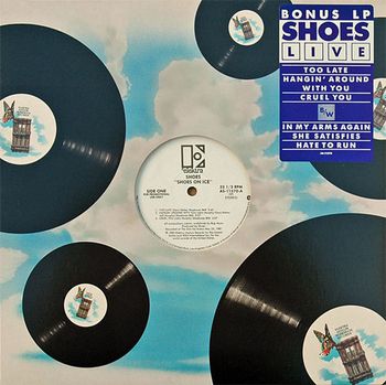 Cover for the 1982 "Shoes On Ice" 6-song LP, recorded at the Zion Ice Arena on May 23, 1981.
