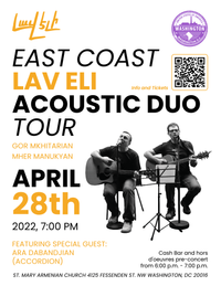 LAV ELI Acoustic Duo (Gor Mkhitarian, Mher Manukyan) in Washington DC 