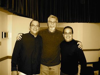 With dear teacher Davis Brooks after a masterclass I taught at my Alma Matter Butler University with pianist Belford Hernandez, 2006
