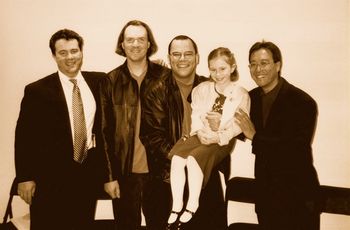 Edgar Meyer, Mark O'Connor, Me (with Danielle Heath in my arms) and Yo Yo Ma. Chicago 2001
