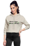 Stressing Over Who? Cropped Hoodie