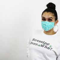 Stressing Over Who? Unisex Sweater (WEED LEAF DESIGN)