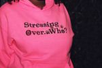 Stressing Over Who? Women's Hoodie (Weed Leaf Design)