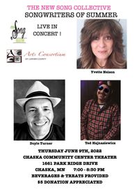 The New Song Collective Songwriters of Summer:  Yvette Nelson, Doyle Turner, & Ted Hajnasiewicz
