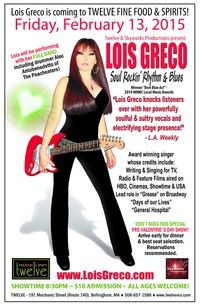LOIS GRECO BAND AT TWELVE FINE FOOD & SPIRITS - A Pre-Valentine's Day Show