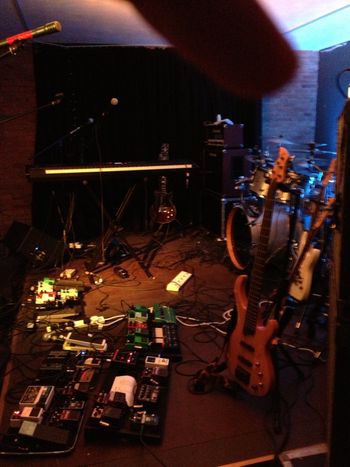 Guitar set-up on the Mike Keneally Band Tour, 2013
