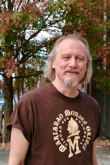 Mark, packing his car for a few days at Wishbone, snapped in a chance encounter with Birmingham street photographer extraordinaire Larry O. Gay
