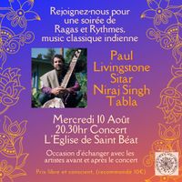 Paul Livingstone & Niraj Singh at L'église Saint-Béat-Saint-Privat