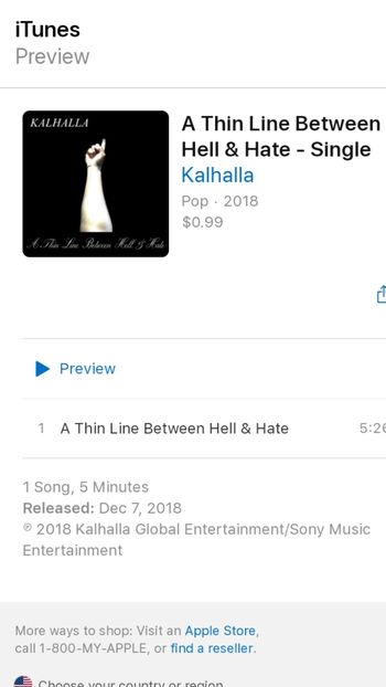 Kalhalla A Thin Line Between Hell & Hate Available In United States
