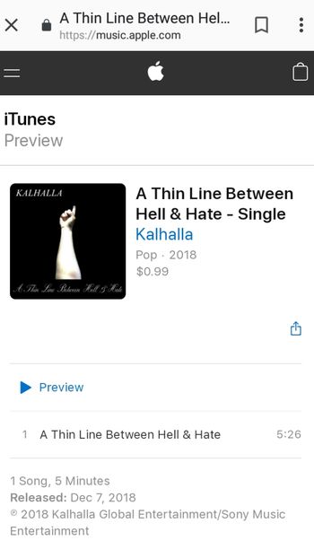 Kalhalla A Thin Line Between Hell & Hate Available In United States
