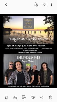 "Hell Freezes Over Rocks The Edison /Ford Winter Estates Rhythm On The River Concert Series"