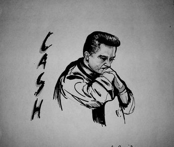 Johnny Cash drawing
