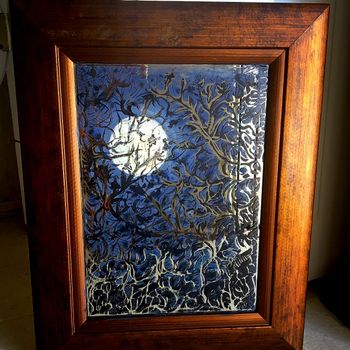 La Nuit - acrylics carved on mirror
