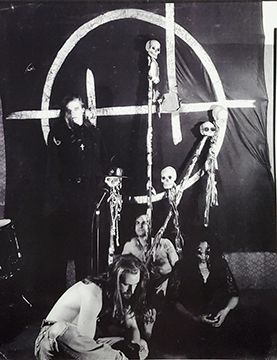 PFTR 1992. John (Daniel represented by the skull), Barry, Brian, Erica
