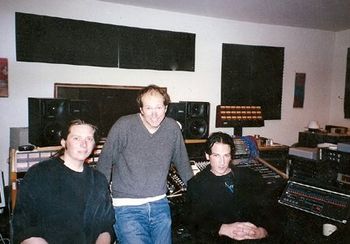 2003 Photo at Avast with producer Kevin Suggs and bassist Eric Cooley.
