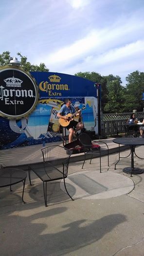Love the summer heat -- Taking the Corona stage at Saints in West Des Moines July 2014.  Photo courtesy of Cherish Anderson
