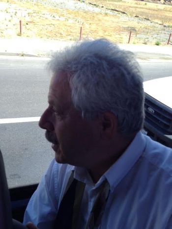Bari Bob Kaplan enjoys the ride to work
