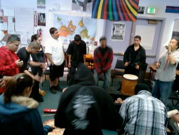 Group interactive music session. Indigenous music of Ancient Mexico
